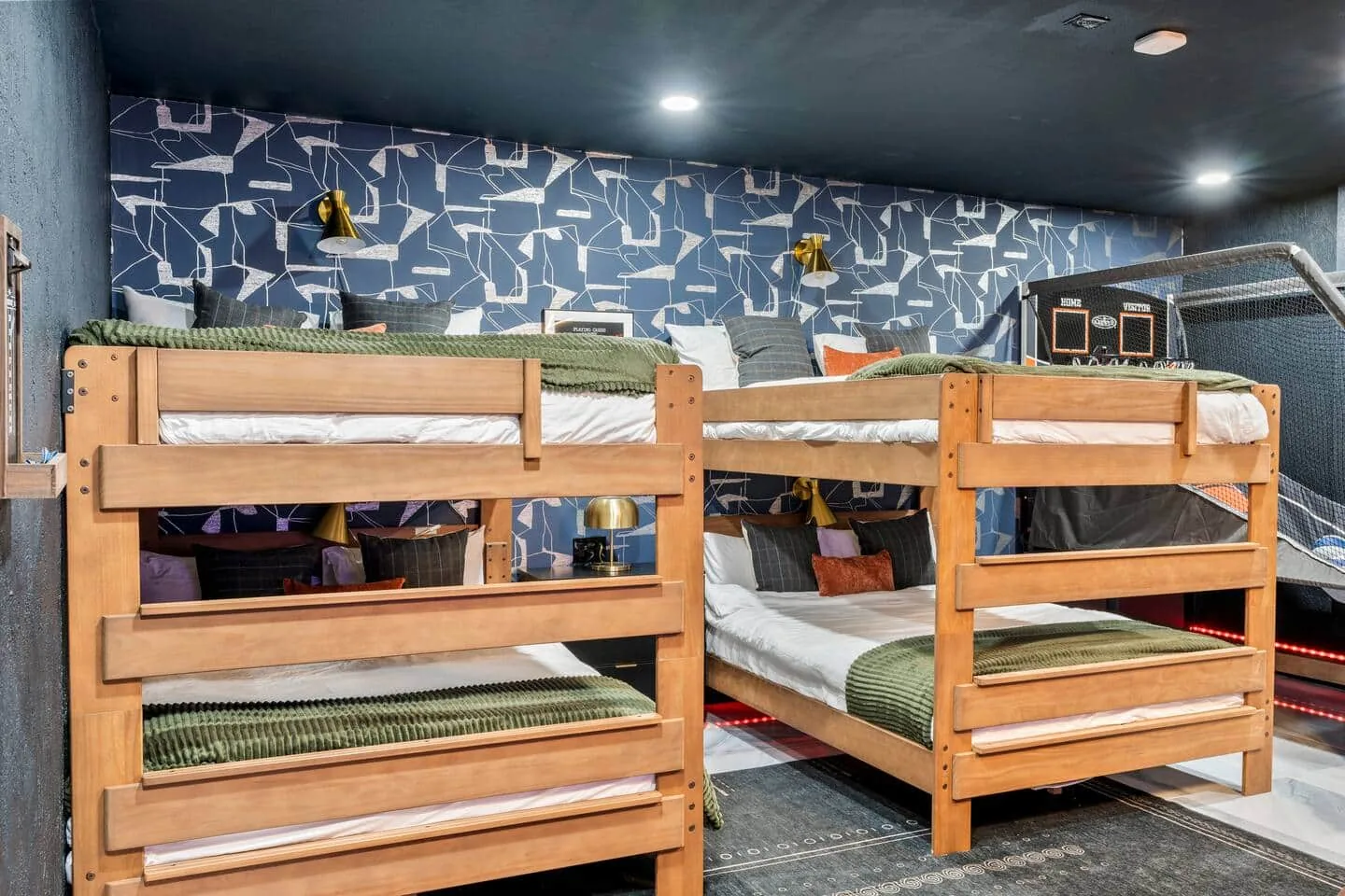 Bedroom 2, two queen-over-queen bunk beds