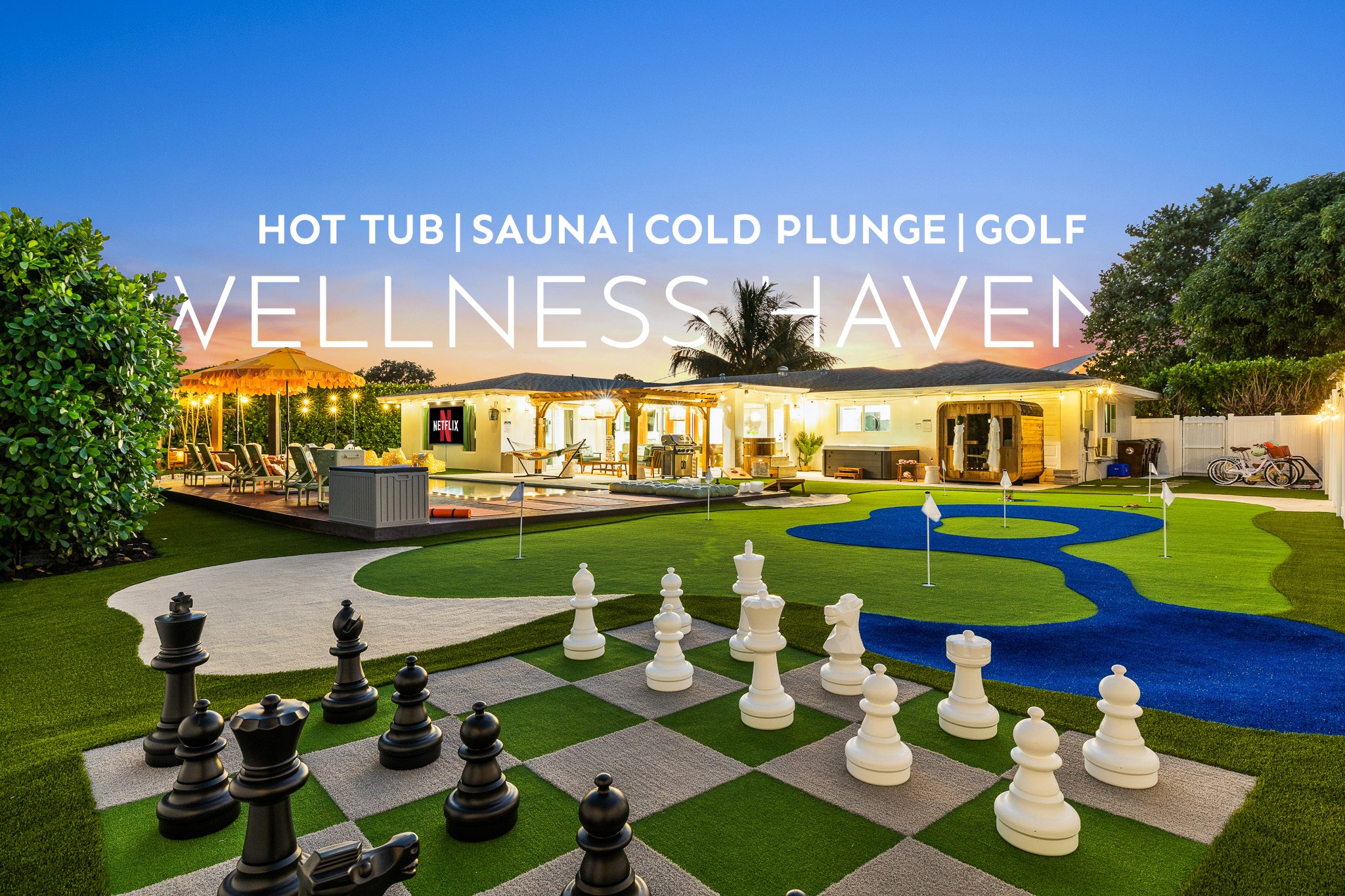 lynxresort — luxury West Palm Beach vacation rental with pool, hot tub, sauna, cold plunge and mini golf